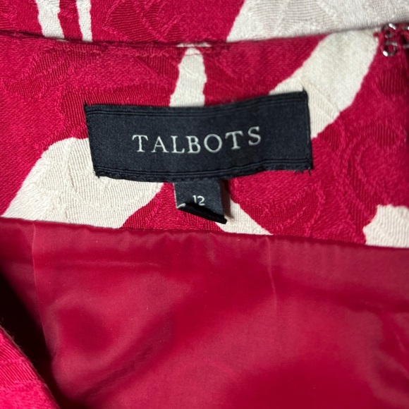 Talbots Red and Cream Resort Pencil Skirt - Picture 3 of 3